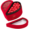 Rood red Chocolade box Scarlet met rode longlife rozen en rode chocolade hartjes - Rosuz